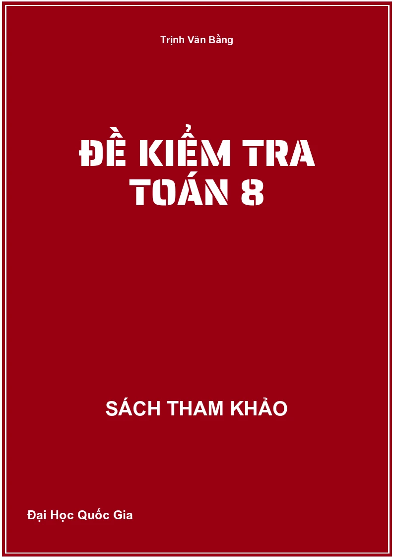 Đề kiểm tra Toán 8