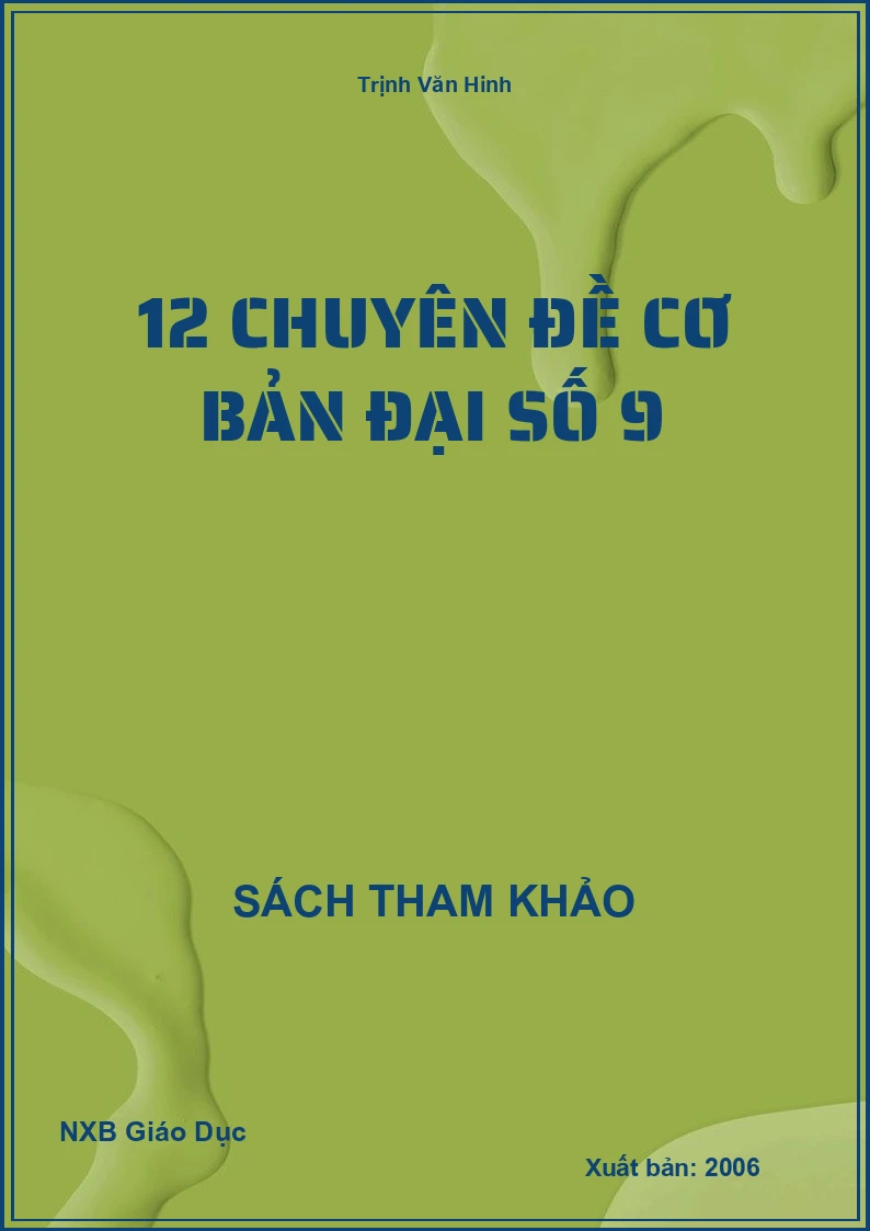12 chuyên đề cơ bản đại số 9