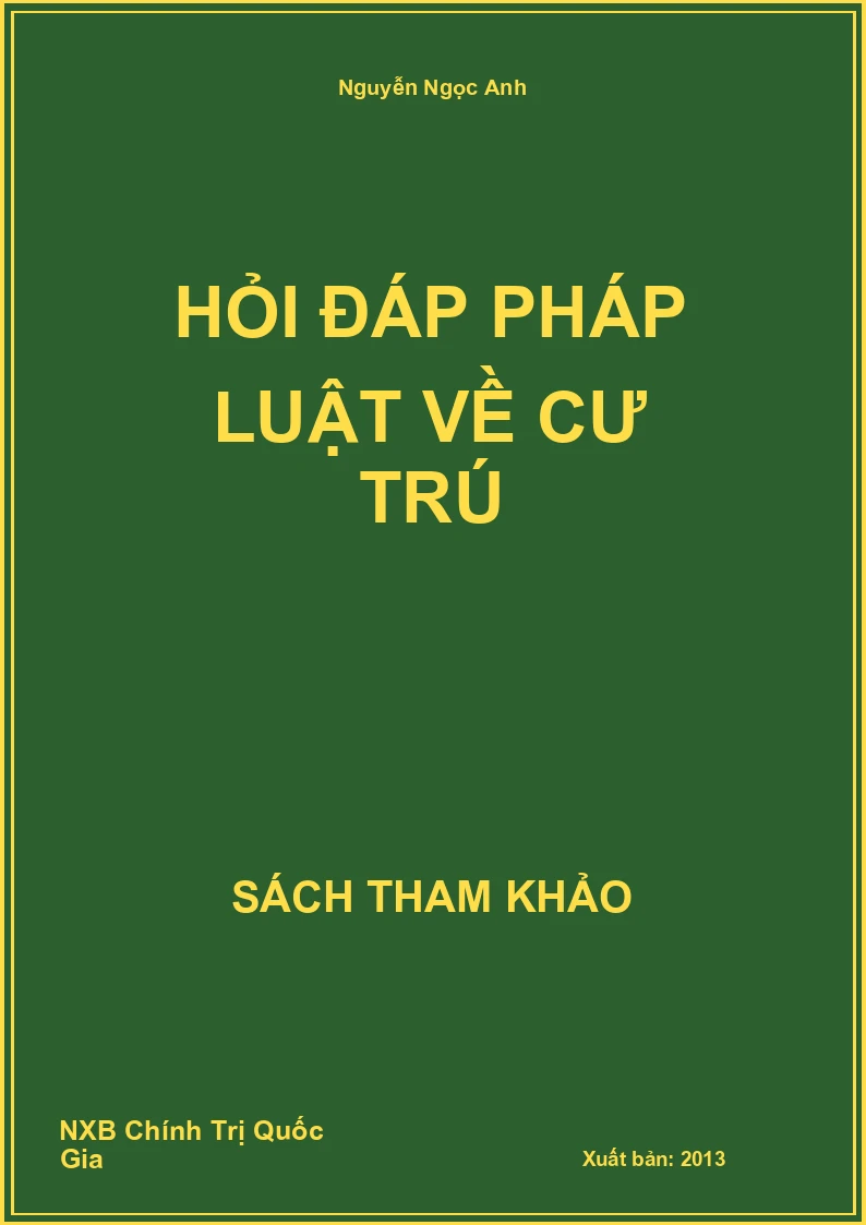 Hỏi đáp pháp luật về cư trú