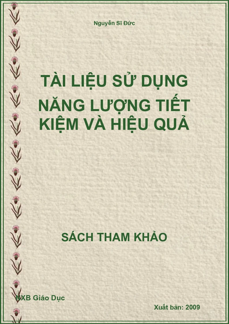 Tài liệu sử dụng năng lượng tiết kiệm và hiệu quả