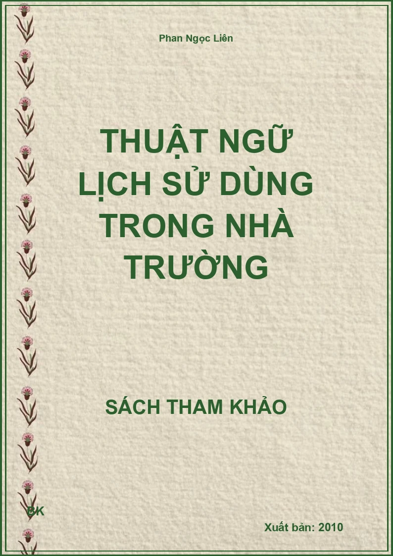 Thuật ngữ Lịch Sử dùng trong nhà trường