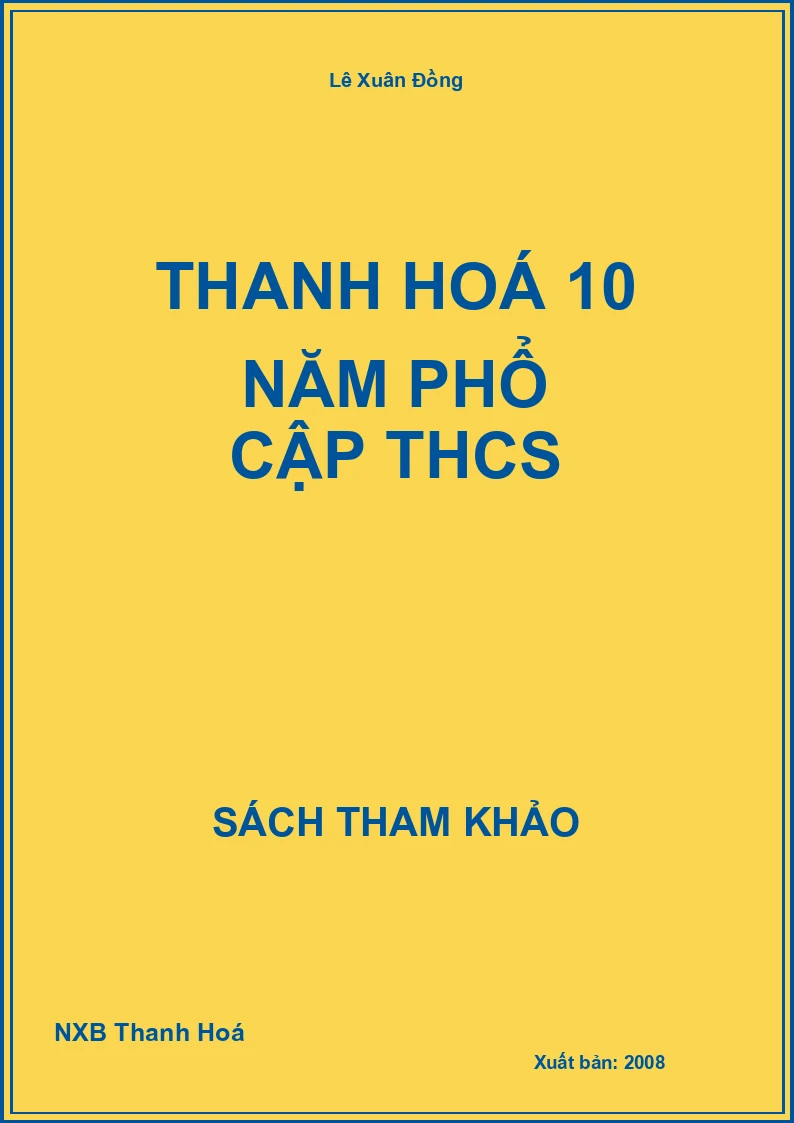 Thanh hoá 10 năm phổ cập THCS
