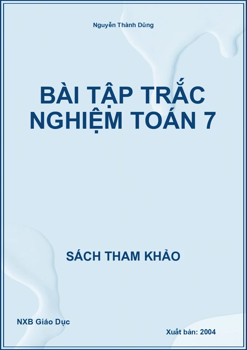 Bài tập trắc nghiệm Toán 7